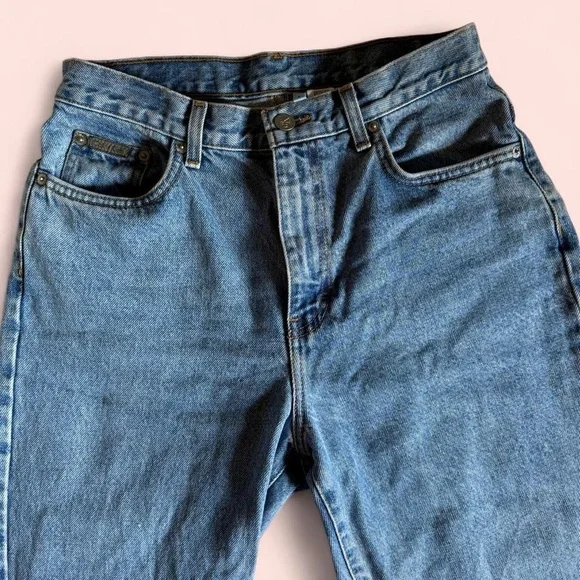 Calvin Klein Jeans High Rise Blue Denim Mom Jeans - Picture 3 of 4